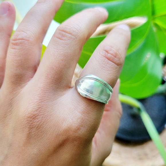 Vintage Silver Spoon Ring, size 7.5 - Picture 3 of 11
